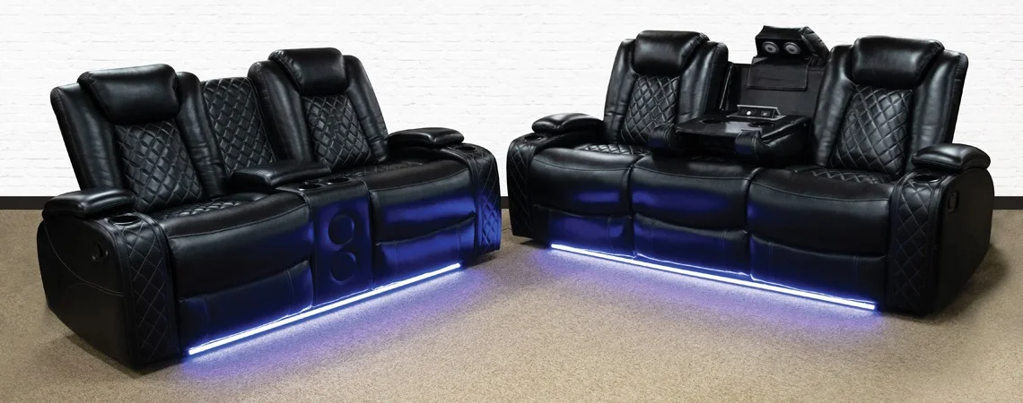 Omega Reclining Sofa and Loveseat