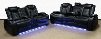 Omega Reclining Sofa and Loveseat
