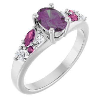 1 CT Alexandrite w/ .5 CT SS