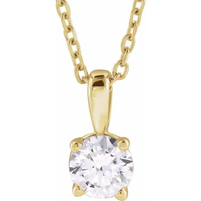 1/2 CT Yellow Gold Diamond Necklace