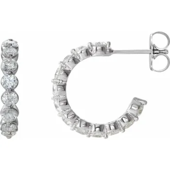 SS 2 1/3 CTW Lab-Grown Diamond Hoop