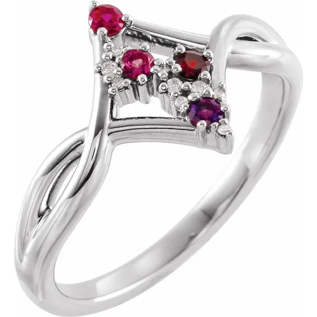 Silver 4-Stone .03 CTW Dia.