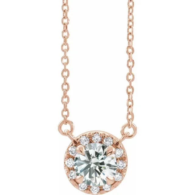 1/5 CTW Rose Gold Diamond French-Set Necklace