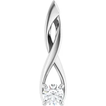 Infinity-Inspired Solitaire Pendant
