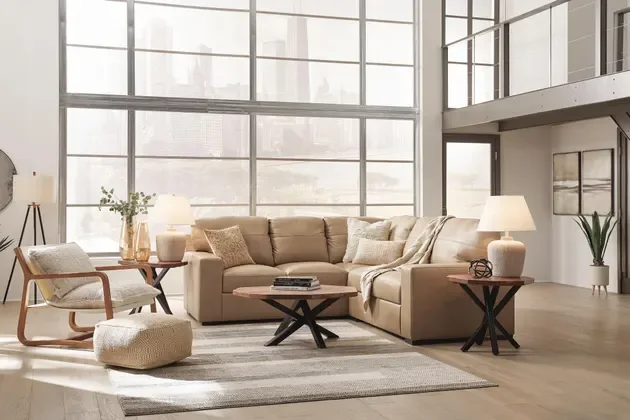 Bandon 2 PC Leather Sectional