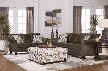 Josie Olive Sofa and Loveseat