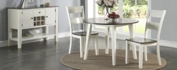 Grey & White Drop Leaf Table