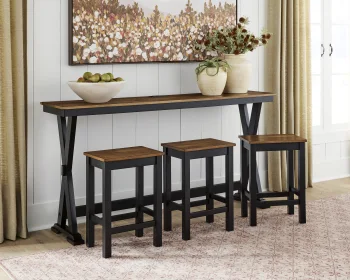 Wildenauer Counter Height Table W/ 3 Barstools