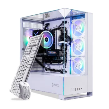 Skytech Gaming Avalanche Gaming Tower in White, AMD Ryzen 5 5500