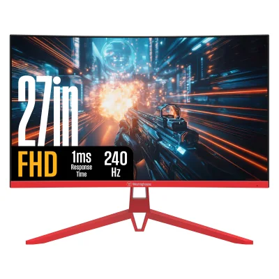 Westinghouse 27" Curved PC Gaming Monitor 240Hz, Red
