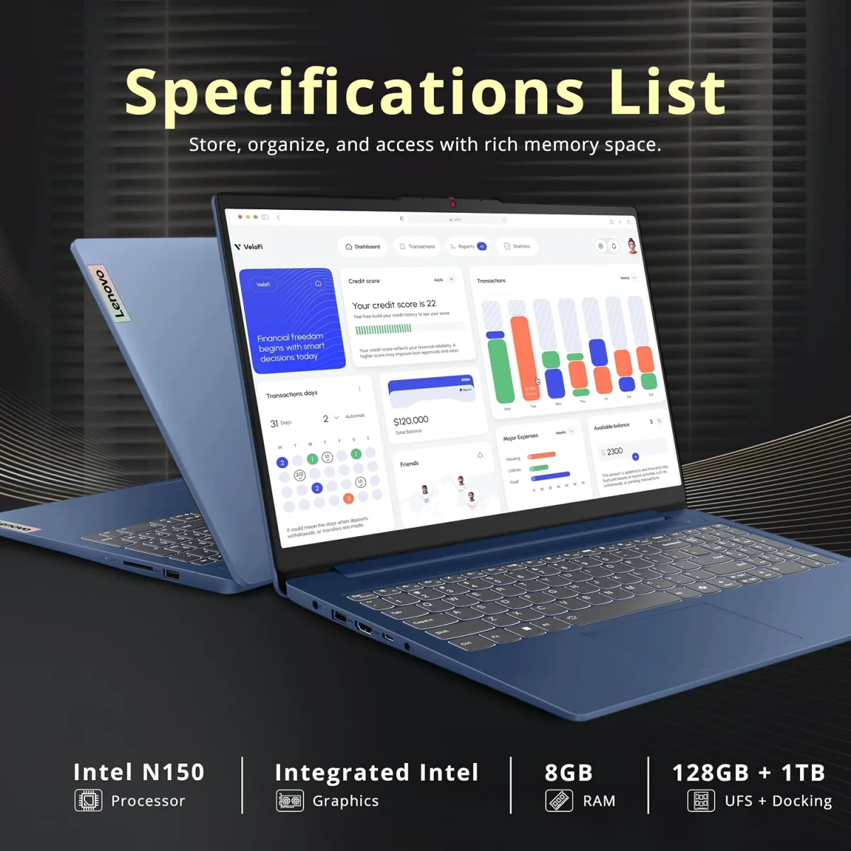 Lenovo Ideapad Slim 3 15.6" FHD Laptop